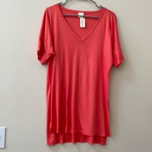 Soma Modal V Neck Tunic Deep Sea Coral M